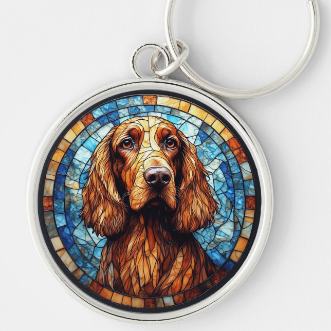 Dog with Vibrant Details Keychain (Front)