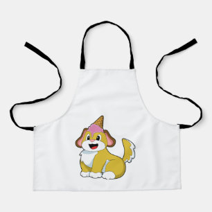 Dog with Waffle ice cream Apron