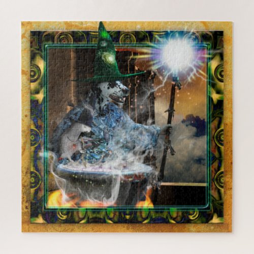 DOG WIZARD OF CASTLE ROCK MOUNTAIN JIGSAW PUZZLE