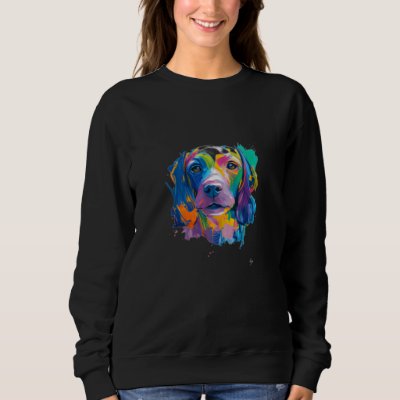 Dog  Womens Colorful Cool Vizsla Mens Sweatshirt