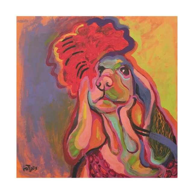 dog wood wall art (Front)