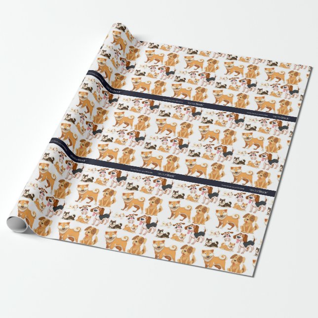 Dog Wrapping Paper (Unrolled)