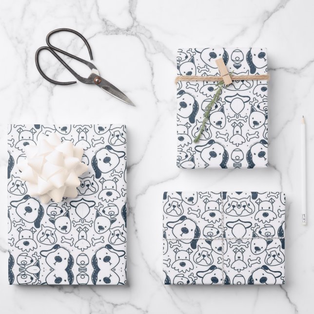 DOG WRAPPING PAPER SHEETS (Front)
