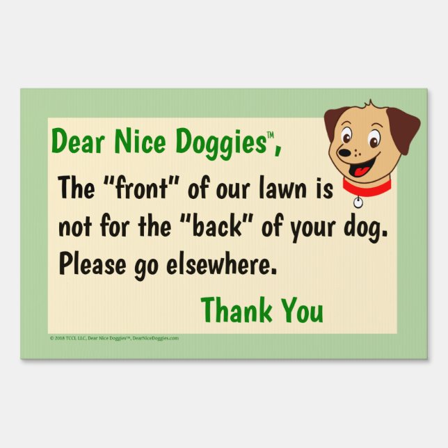 Dog Yard Sign Front and Back (Front)