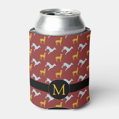 Dog Year 2018 Zodiac Birthday Monogram Can Cooler