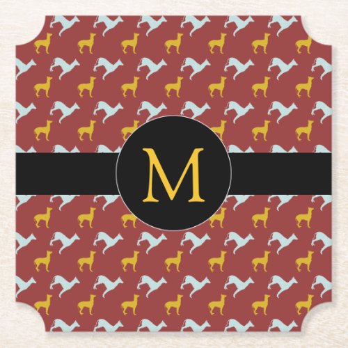 Dog Year 2018 Zodiac Birthday Monogram Choose Form Paper Coaster