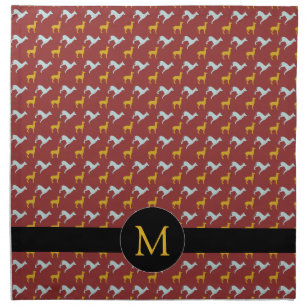 Dog Year 2018 Zodiac Birthday Monogram Cloth N Napkin