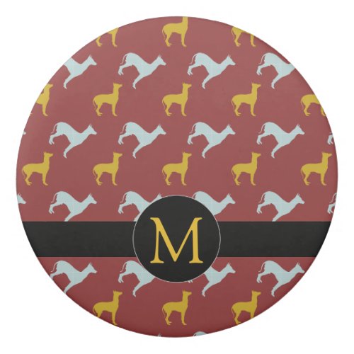 Dog Year 2018 Zodiac Birthday Monogram Round E Eraser