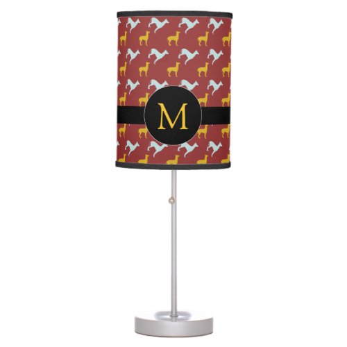 Dog Year 2018 Zodiac Birthday Monogram T Lamp