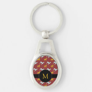 Dog Year Zodiac Birthday Monogram O Keychain