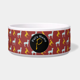 Dog Year Zodiac Birthday Monogram Pet's Bowl
