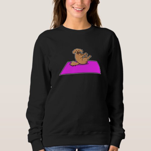 Dog Yoga Golden Retriever  1 Sweatshirt