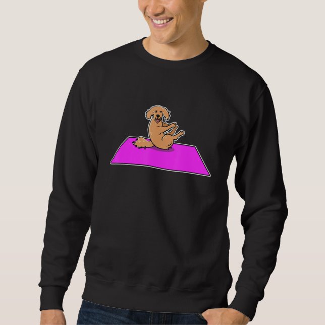 Dog Yoga Golden Retriever 1 Sweatshirt (Front)