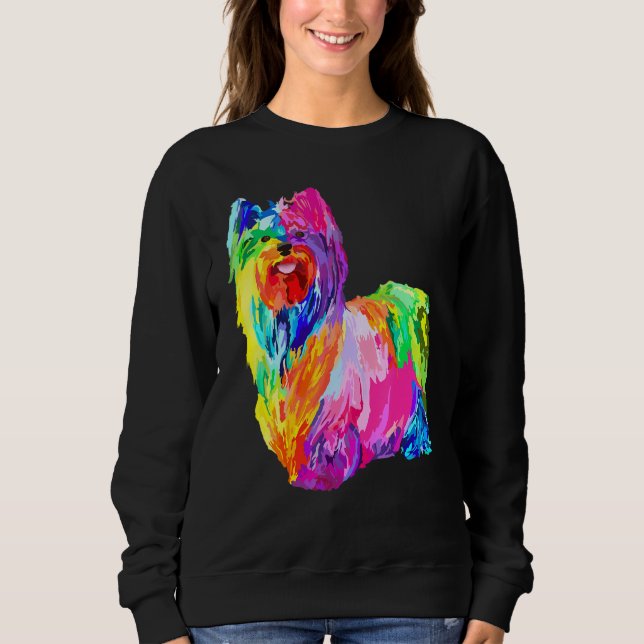 Dog Yorkie For Womens Yorkshire Terrier Mens Sweatshirt (Front)