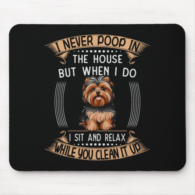 Dog Yorkie O Stuff Pet Dad Price Yorkieo Pupes Com Mouse Pad (Front)