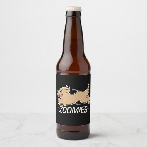 Dog Zoomies Beer Bottle Label