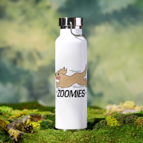 Dog Zoomies Energy White Water Bottle