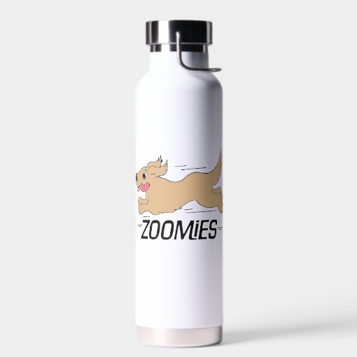 Dog Zoomies Energy White Water Bottle Zazzle