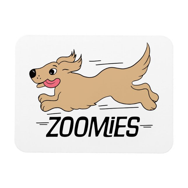 Dog Zoomies Funny Magnet (Horizontal)