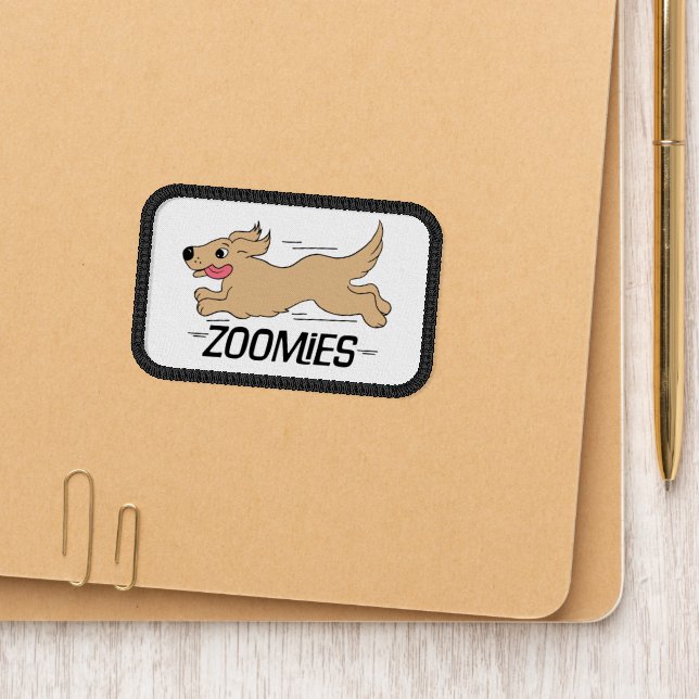 Dog Zoomies Funny Patch (On Folder)