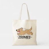 Dog Zoomies Funny Tote Bag (Back)