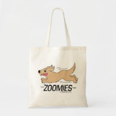 Dog Zoomies Funny Tote Bag (Front)
