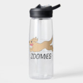 Dog Zoomies Funny Water Bottle (Left)