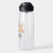 Dog Zoomies Funny Water Bottle (Back)