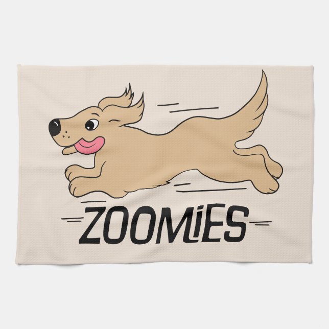 Dog Zoomies Kitchen Towel (Horizontal)