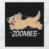 Dog Zoomies Wine Label (Single Label)