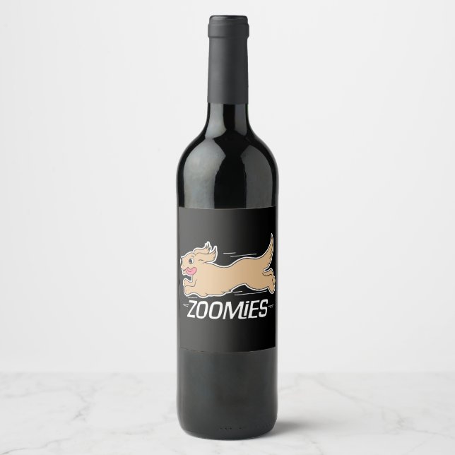 Dog Zoomies Wine Label (Front)
