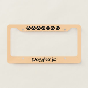 Dogaholic License Plate Frame