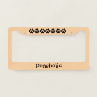 Dogaholic License Plate Frame