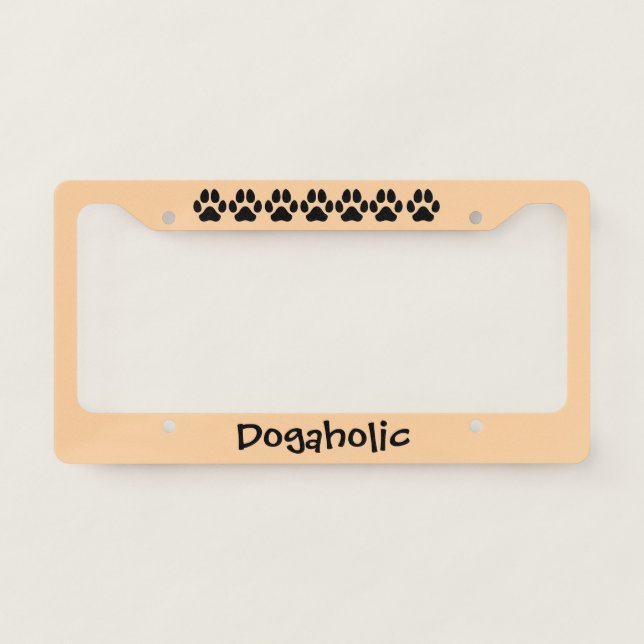 Dogaholic License Plate Frame (Front)