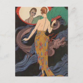 Dogaresse Evening Gown By George Barbier Postcard by FalconsEye at Zazzle