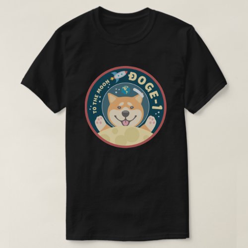 Doge 1 Moon Mission Patch T_Shirt