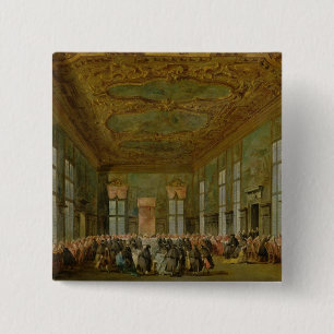 Doge Alvise Mocenigo IV  Giving a Banquet Pinback Button