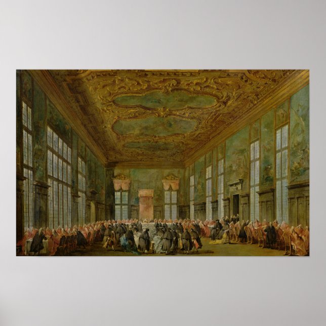 Doge Alvise Mocenigo IV  Giving a Banquet Poster (Front)