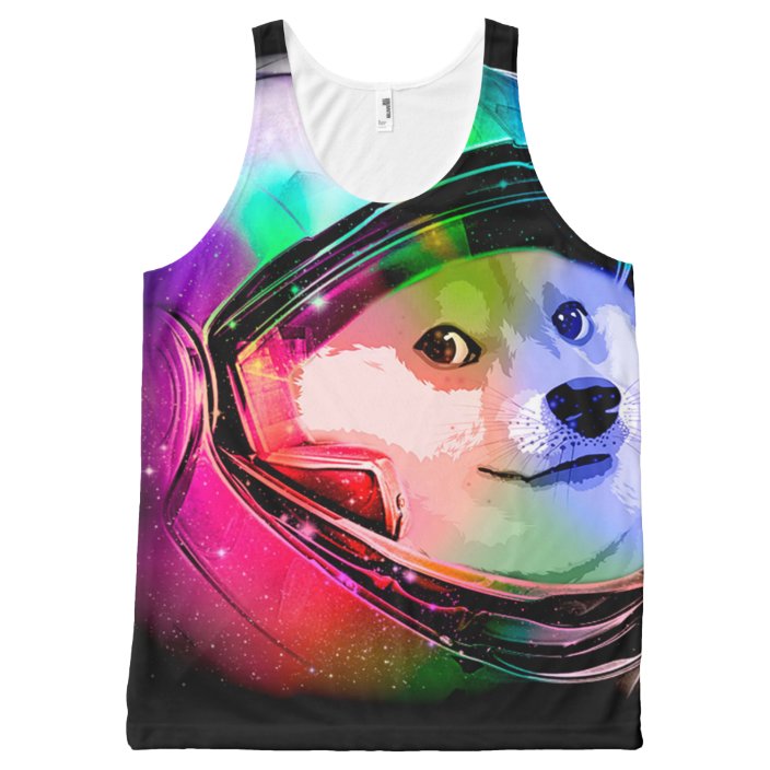 Doge astronaut-colorful dog - doge-shibe-doge dog All-Over-Print tank ...
