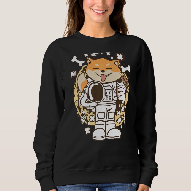 Doge Astronaut Shiba Inu To The Moon Outer Space A Sweatshirt (Front)