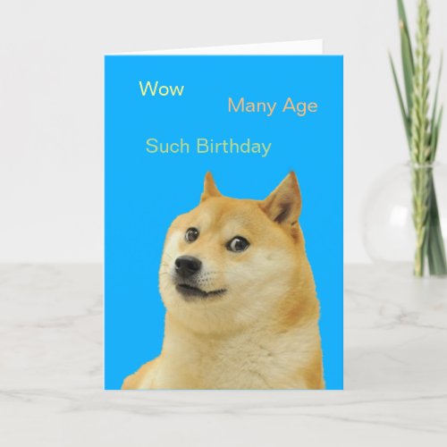 Doge Birthday Card