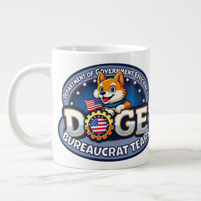 DOGE Bureaucrat Tears Jumbo Mug (Left)