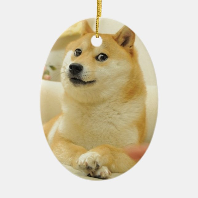 Doge Ceramic Ornament (Front)