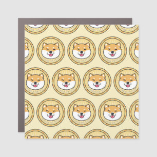 Doge Coin: Crypto Currency Background Car Magnet
