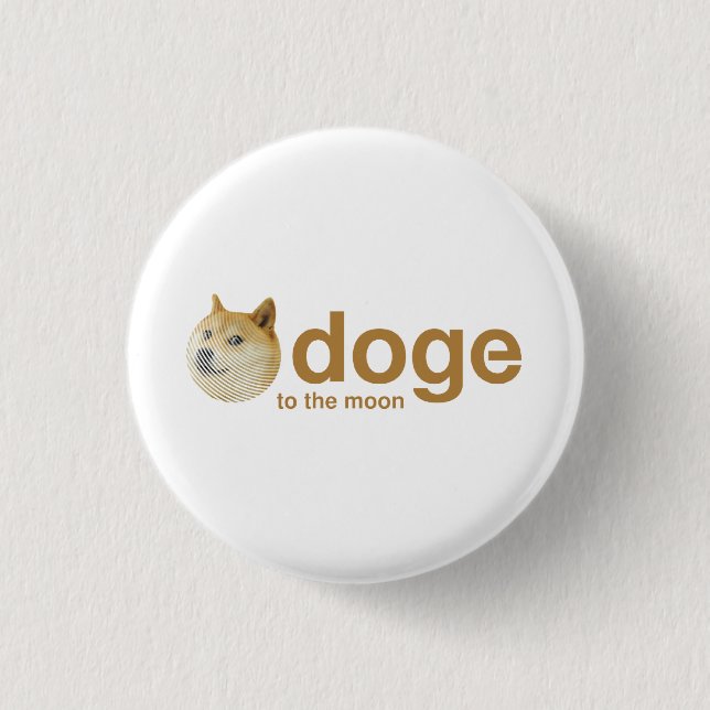 doge, coin, doge coin, dogecoin button (Front)