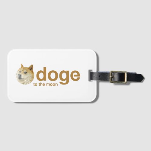 doge coin doge coin dogecoin luggage tag