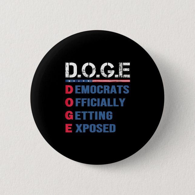 Doge D.o.g.e Department Of Government Efficiency M Button (Front)