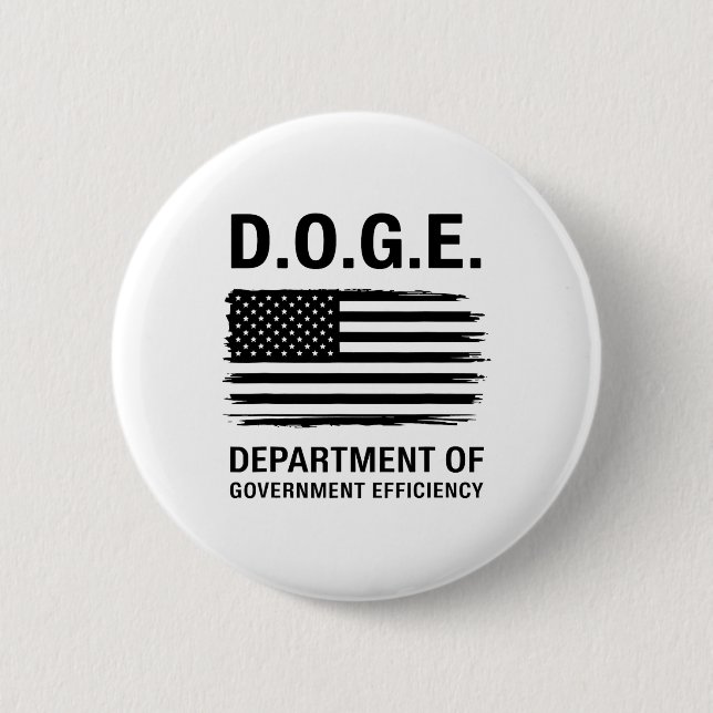 Doge Department Of Government Efficiency 4  Button (Front)