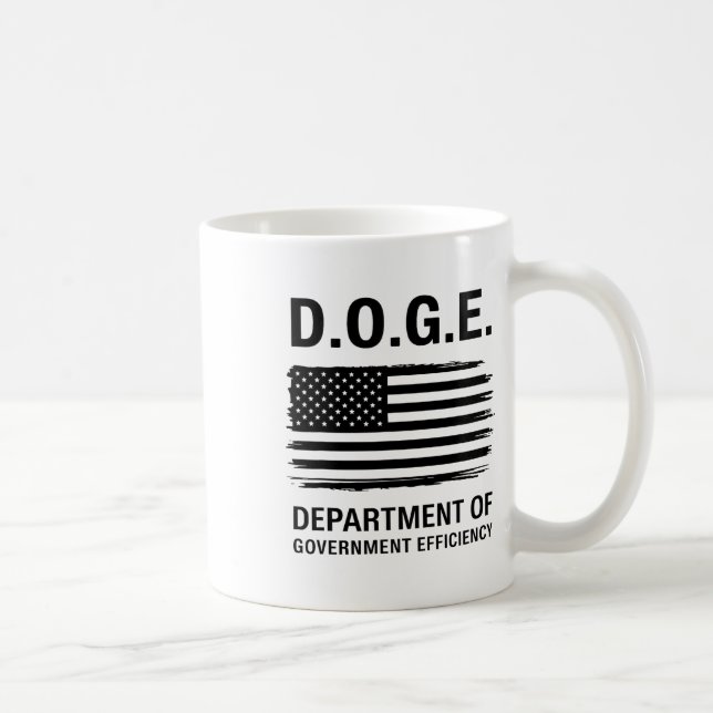 Doge Department Of Government Efficiency 4  Coffee Mug (Right)
