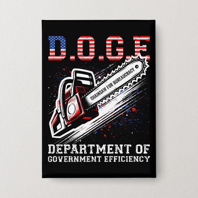 DOGE Department Of Government Efficiency Button (Front)